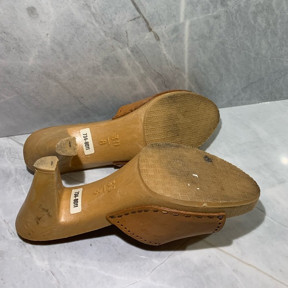 Vintage Italian leather heeled sandals size 7.5 - Picture 5 of 8